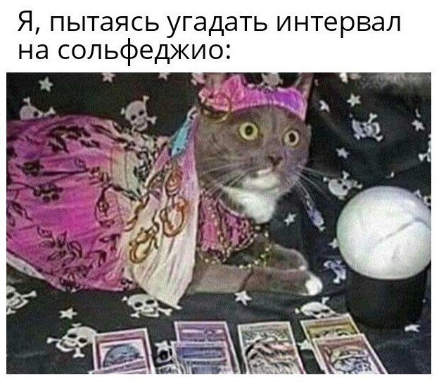 Я, пытаясь угадать интервал на сольфеджио: 4