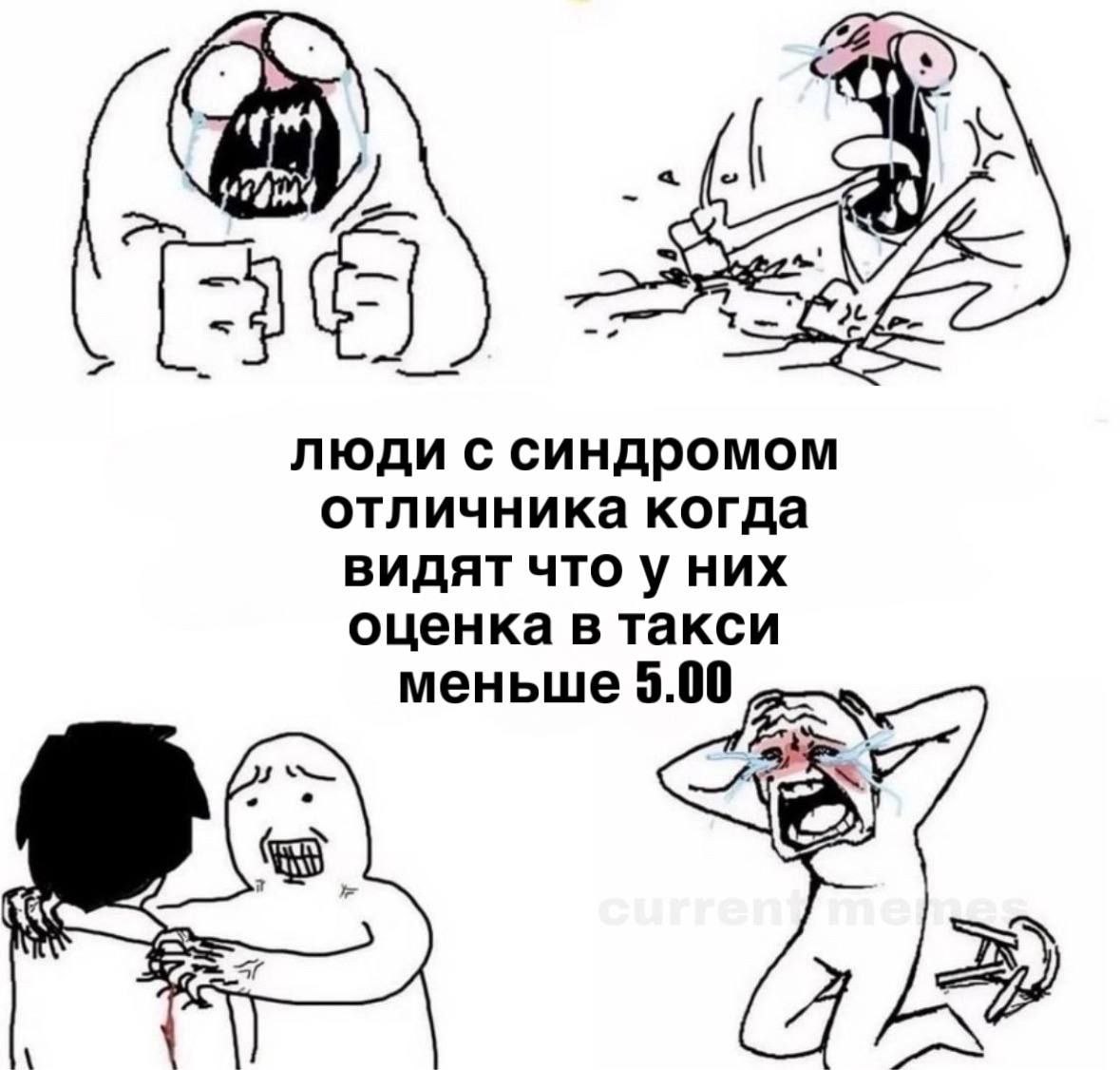 люди с синдромом отличника когда видят что у них оценка в такси меньше 5.00 LENG