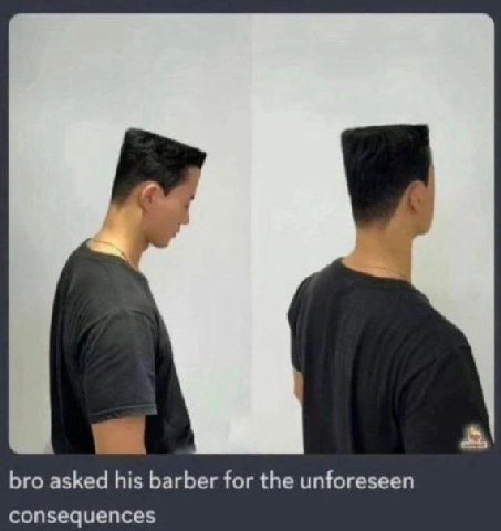 bro asked his barber for the unforeseen consequences
