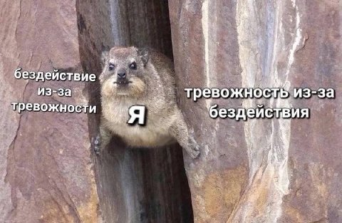 7; i бездействие из-за A из-за тревожности A у