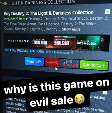 Buy Destiny 2: The Light Darkness Collection Destiny 2: The Final Shape, Destiny 2: асе, Destiny 2: The Witch Var. Show more cate December 4 View info to Cart why is this game settin This lice 9. еми 