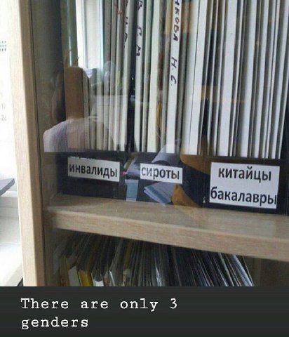 И китайцы акалав There are only 3 genders