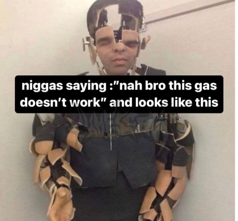 saying :"nah bro this gas doesn't work" looks ПКе this