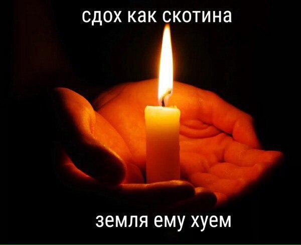 сдох как скотина земля ему хуем
