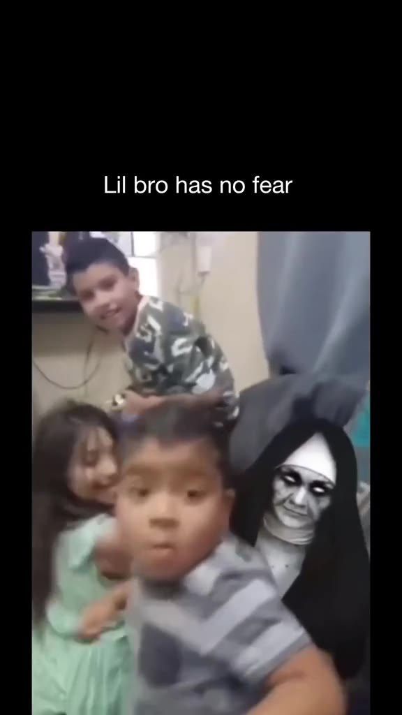 Lil bro has no fear