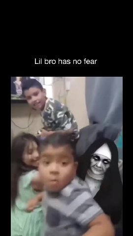 Lil bro has no fear