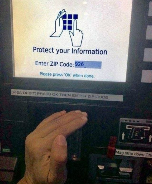 Protect your Information Enter ZIP Code: Please press when done