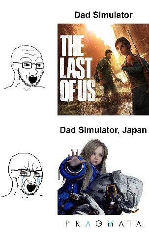 Dad Simulator 4 с.) A Dad Simulator, Japan PRAGMATA.