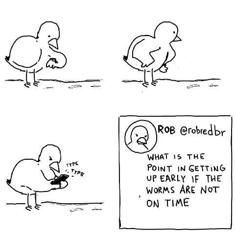 WHAT THE POINT IN GETTING UP EARLY THE WORMS АВЕ Мот