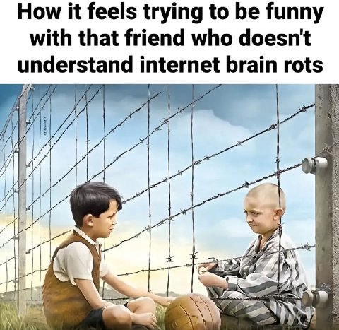 How it feels trying to be funny with that friend who understand internet brain rots