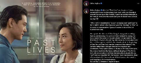 “A SOARING, DECADES SPANNING ROMANCE hideo. kojima THAT МНЕ WARE YOU CATCH TOUR hideo kojima “Past Lives’ on the plane. It was wonderful! was heartbreaking from and even though it almost tore me up in
