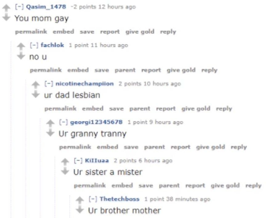 Qasim_1478 -2 points 12 hours ago You mom gay permalink embed save report give gold reply fachlok 1 point 11 hours ago nou permalink embed save parent report give gold reply 4> nicotinechampiion 2 poi