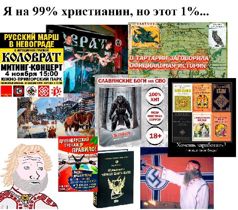 Я на 99% христианин, но этот 1%... TARTAR РУССКИИ МАРШ В НЕВОГРАДЕ 4 {С ЛЕГЕНДАРНОЙ ГРУППОЙ MHTHHT- ноября АВТОБУСЫ СТАНЦИИ МЕТРО 13.30 ПРИМОРСКИЙ СЛАВЯНСКИЕ БОГИ на CBO ЕДЫ 100% коаяды хит МИСТИКА ХО