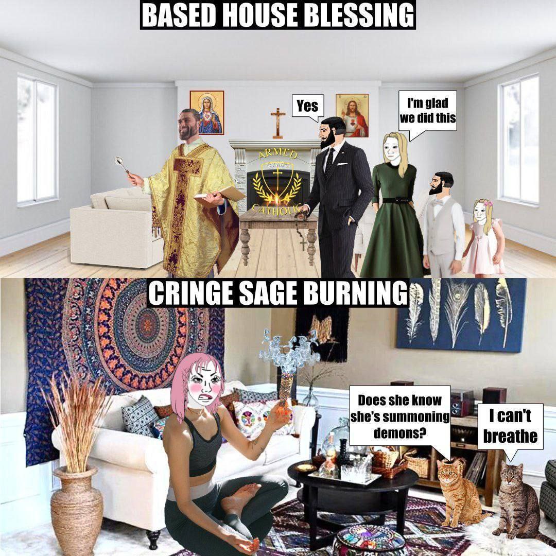 BASED HOUSE BLESSING Yes did glad SAGE BURNING 7) 4 44 Does she know a Ican't reathe A