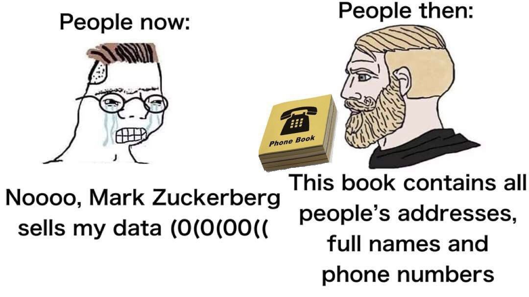 People then: People Phone Book This book contains all Noooo, Mark Zuckerberg people’s addresses, sells my data (0(0(00(( full names and phone numbers