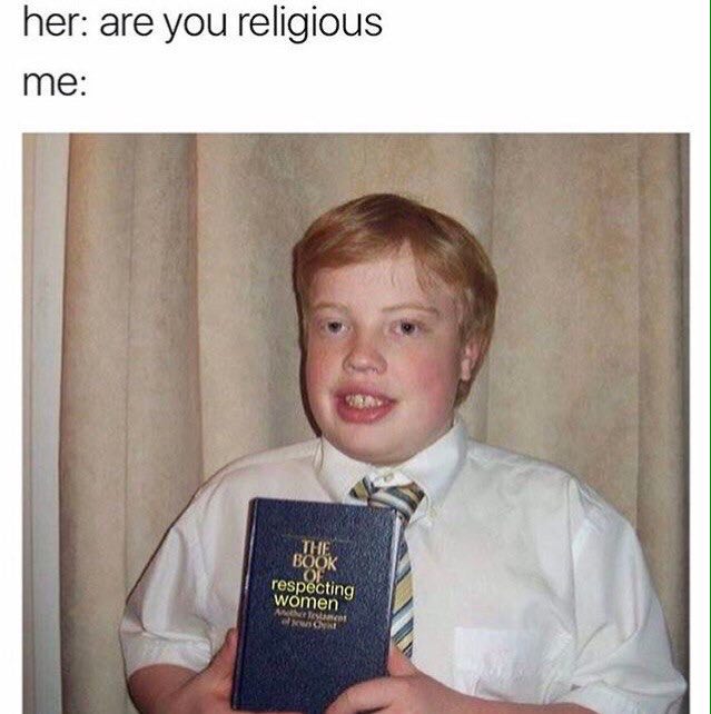 her: are you religious me: