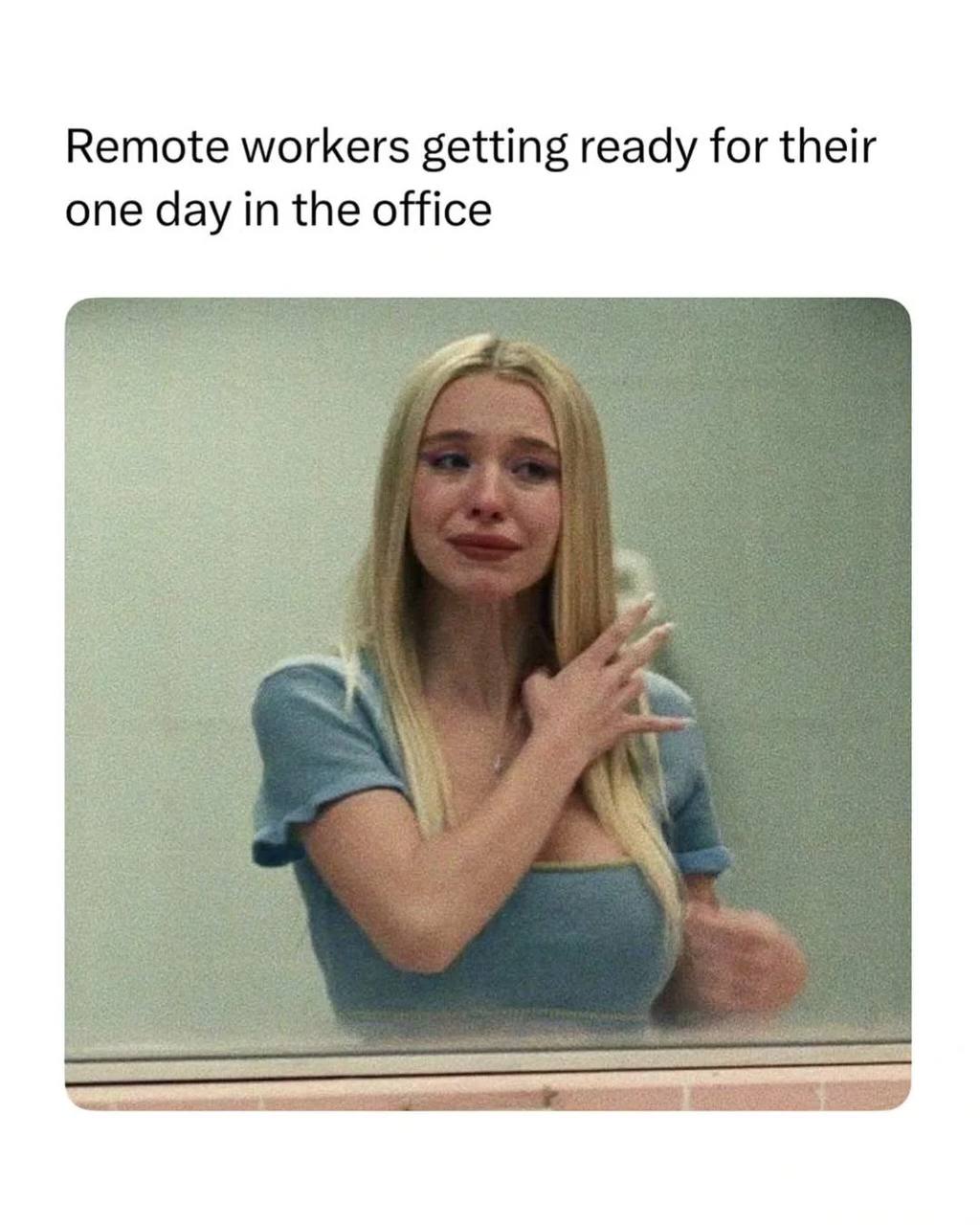 Remote workers getting ready for their one day in the office