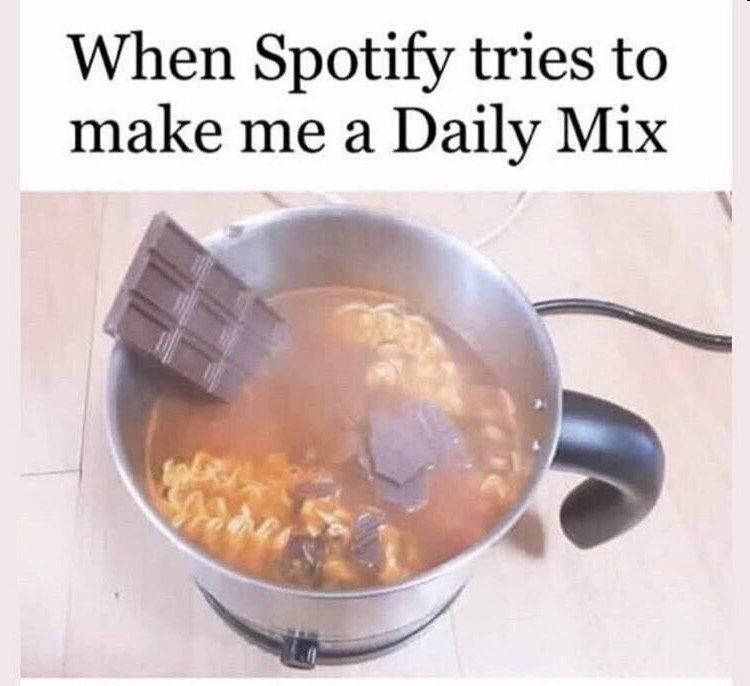 When Spotify tries to make me a Daily Mix
