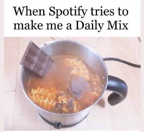 When Spotify tries to make me a Daily Mix