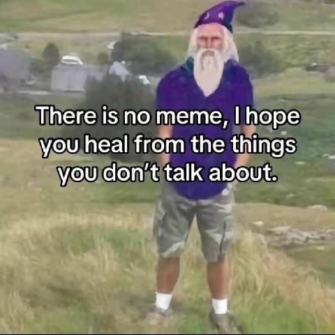 There is по meme, hope you heal from the things you don't talk about.