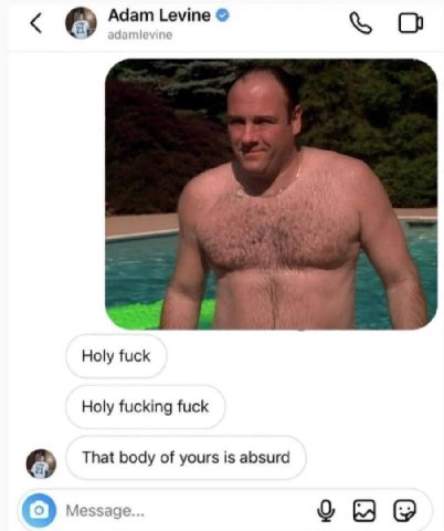 Adam Levine а о Holy fuck Holy fucking fuck That body of yours is absurd Message...