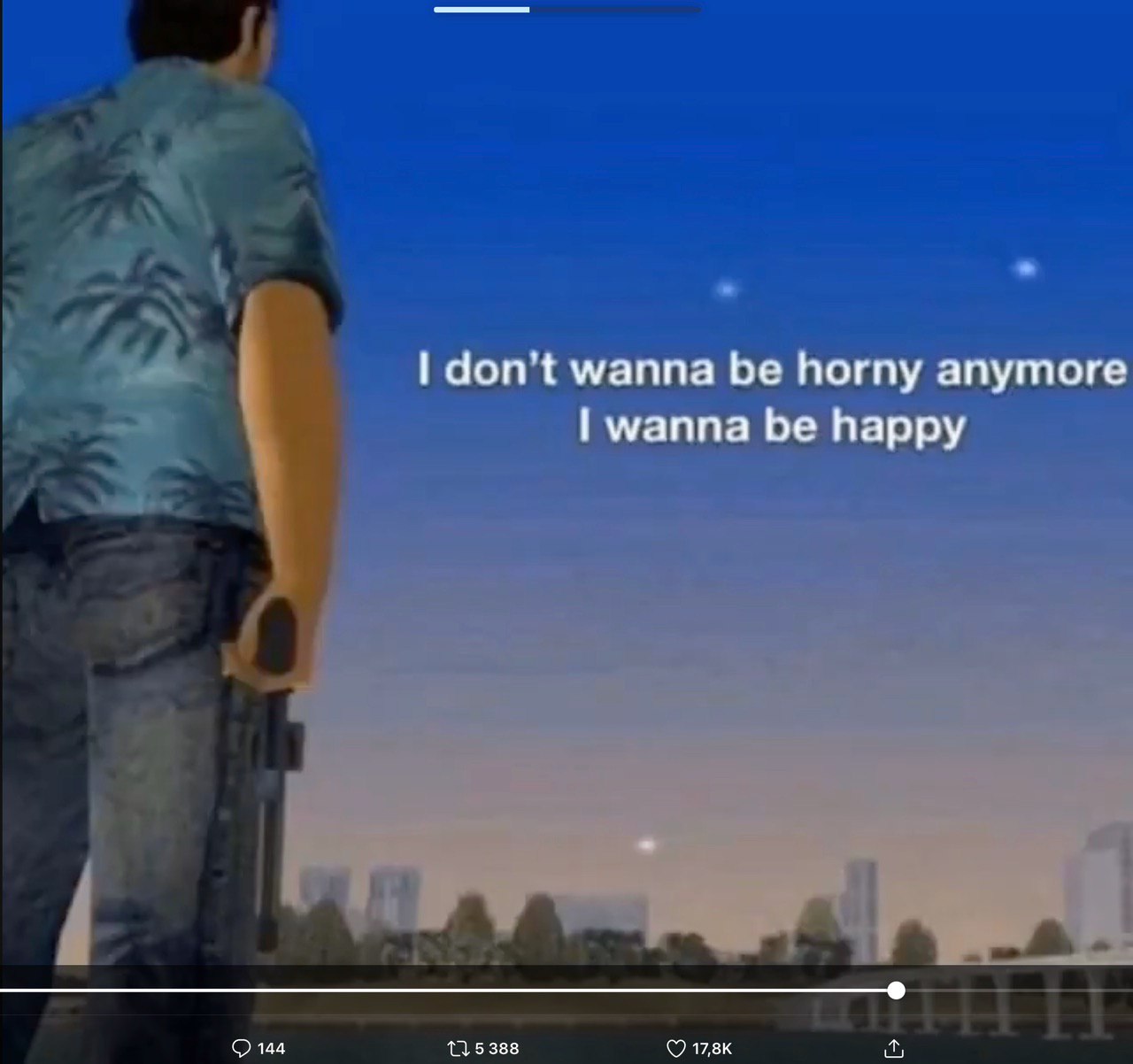 don't wanna be horny anymore wanna be happy 144