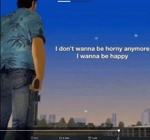 don't wanna be horny anymore wanna be happy 144