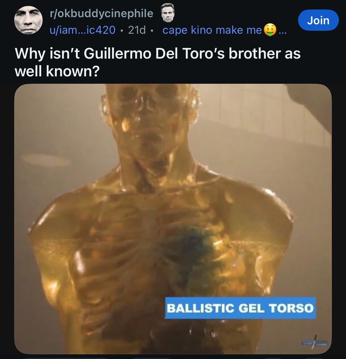 r/okbuddycinephile 214 cape Кто make Why isn't Guillermo Del Того'$ brother as well known?