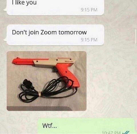 ике YOU Don't join Zoom Wtf