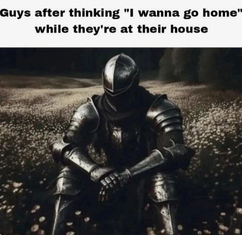 after thinking "1 wanna home while they're at their house