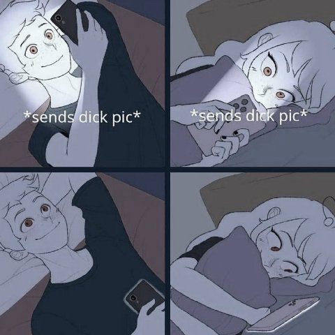 *sends dick pic* *sends dick pic*