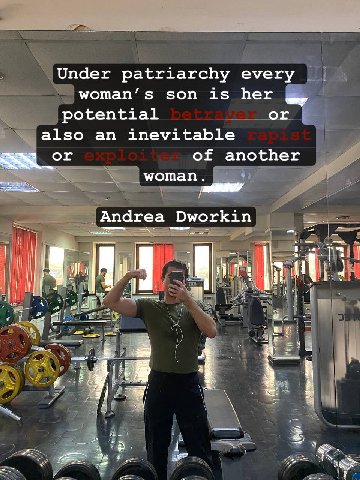 Under patriarchy woman’s son is her potential or also an inevitable of another Апагеа Dworkin ЧЕ
