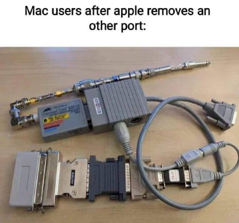 Mac users after apple removes other port: a