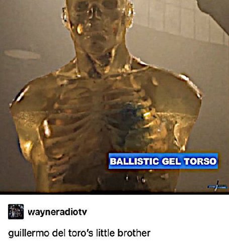 4 BALLISTIC GEL TORSO wayneradiotv guillermo del toro’s little brother