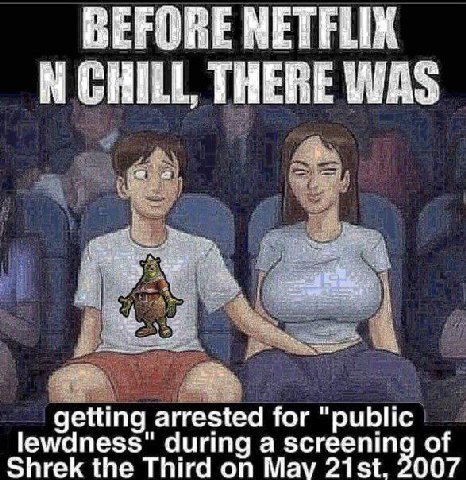 CHILL, THERE WAS getting arrested for "public lewdness" during a screening of Shrek the Third on May 2007