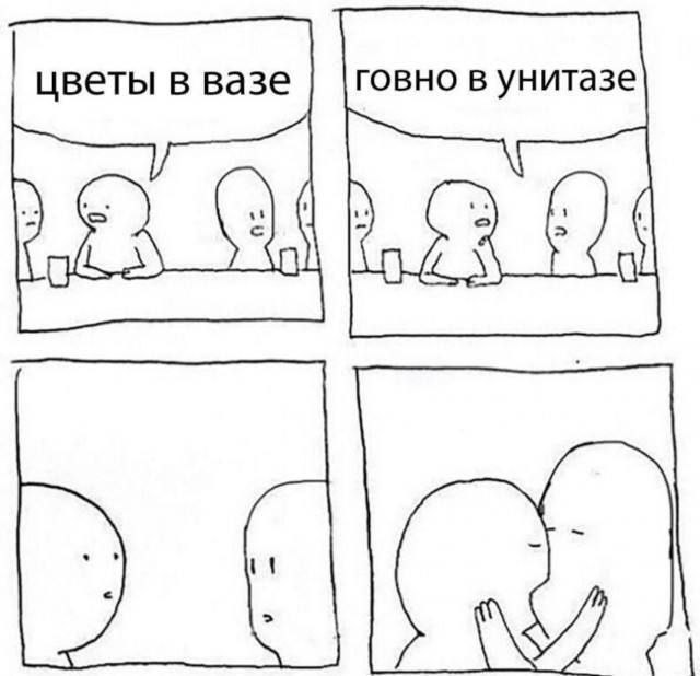 цветы в вазе говно в унитазе