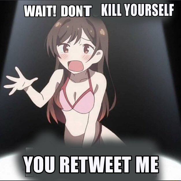 WAIT! DONT YOURSEL YOU RETWEET