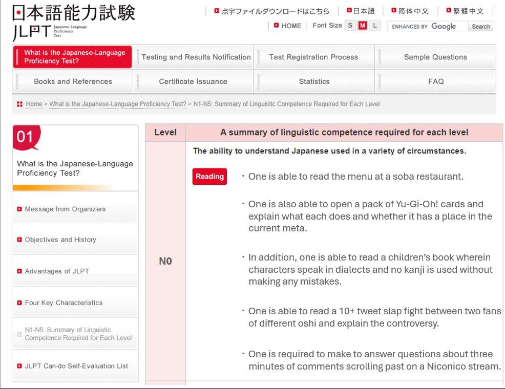 Super excited to take the new JLPT N0 this year! Who else is ready for the challenge? Really cool to see that they've added speaking and writing sections too.

src