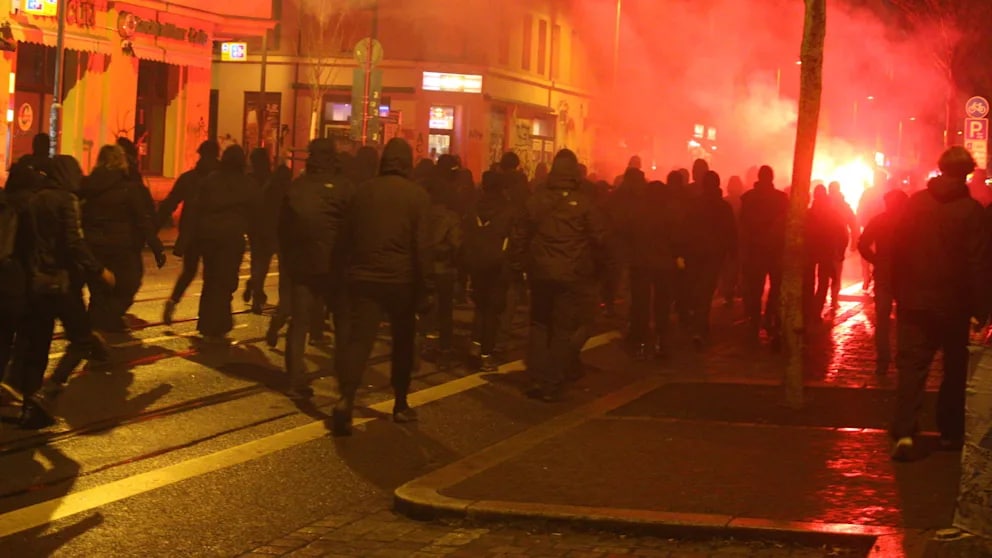 NEW - Germany: Left-wing radical mob attacked a mosque in #Leipzig last night. Police arrested 12. Investigation underway.

@disclosetv