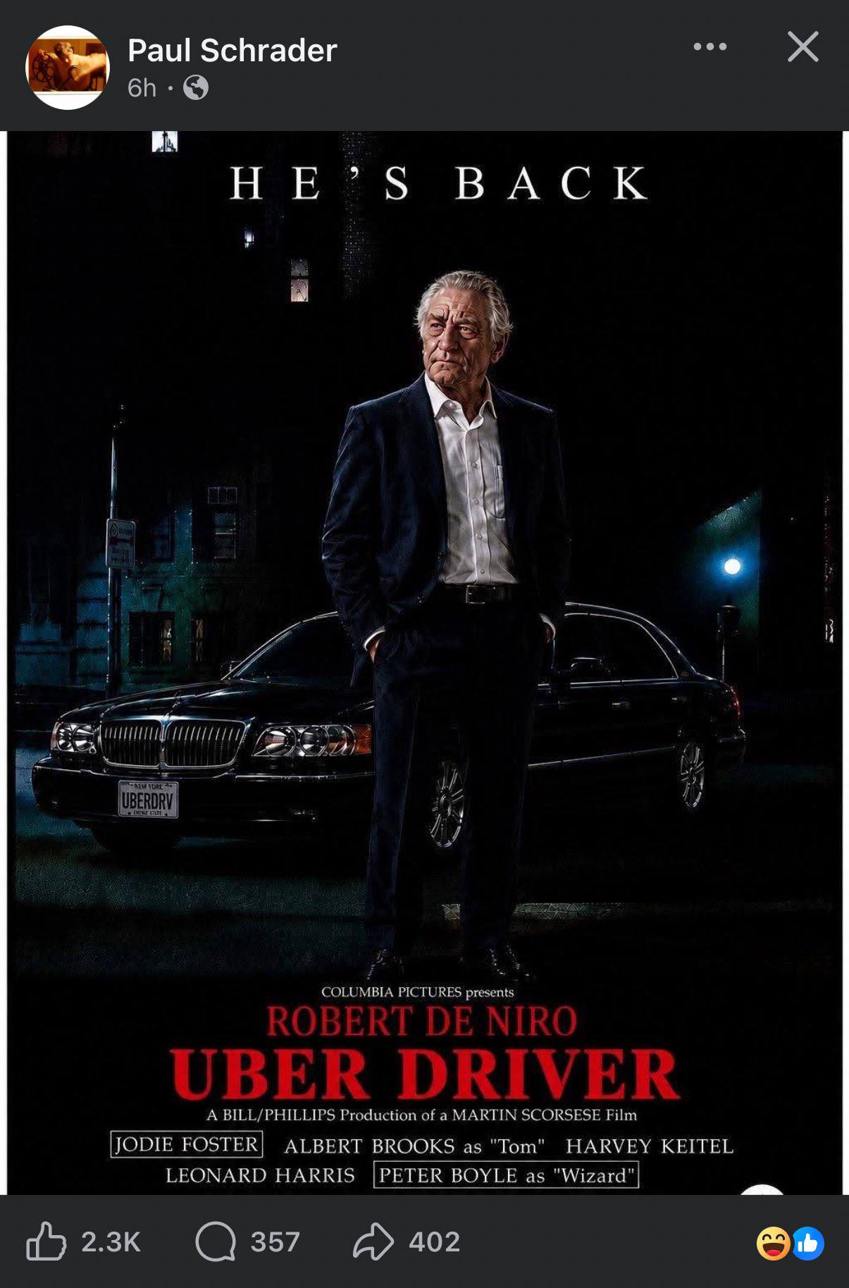Paul Schrader HE’S BACK и i PICTURES presents Production of a VARTEN FOSTER| ALBERT BROOKS as ПАКУЕУ КЕГТЕТ. LEONARD HARRIS PETER BOYLE as {5 357 402