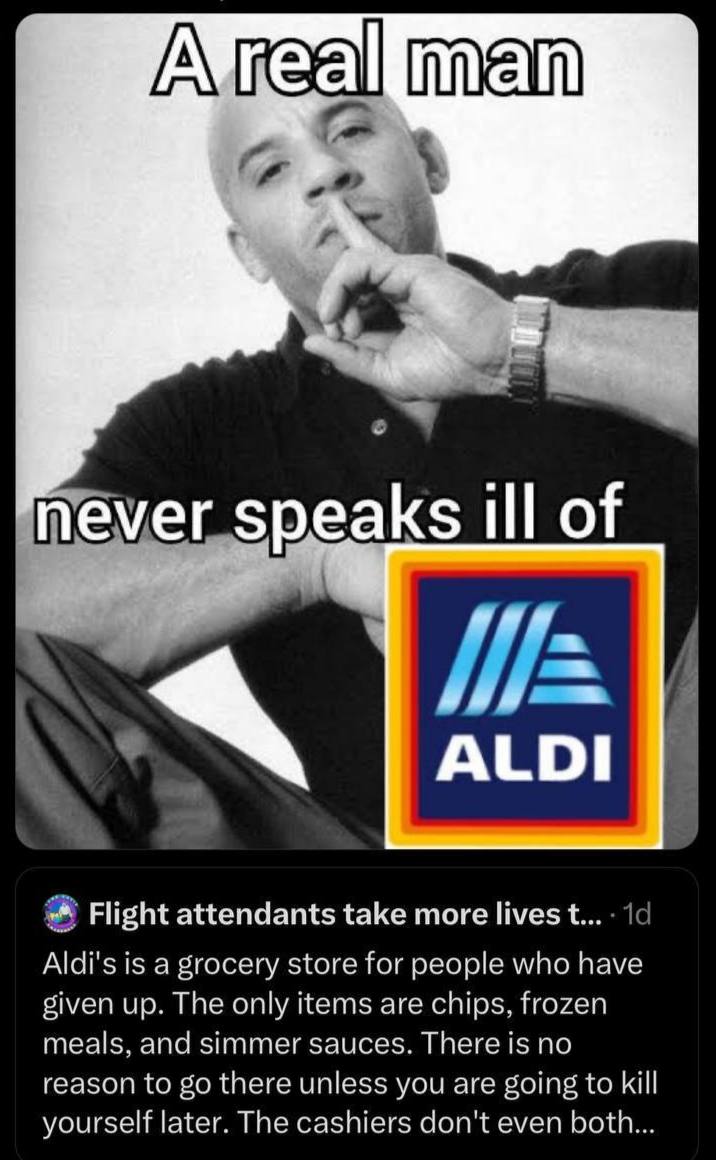 АДЗЕ] Flight attendants take more lives is а store for people who have given up. The only items are chips. frozen meals. and simmer sauces. There is no reason to there unless you are going to kill you