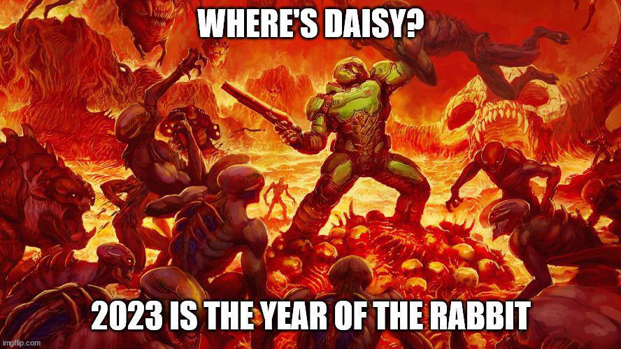 2 WHERE'S DAISY? 4 7 2023 1$ THE YEAR OF THE RABBIT