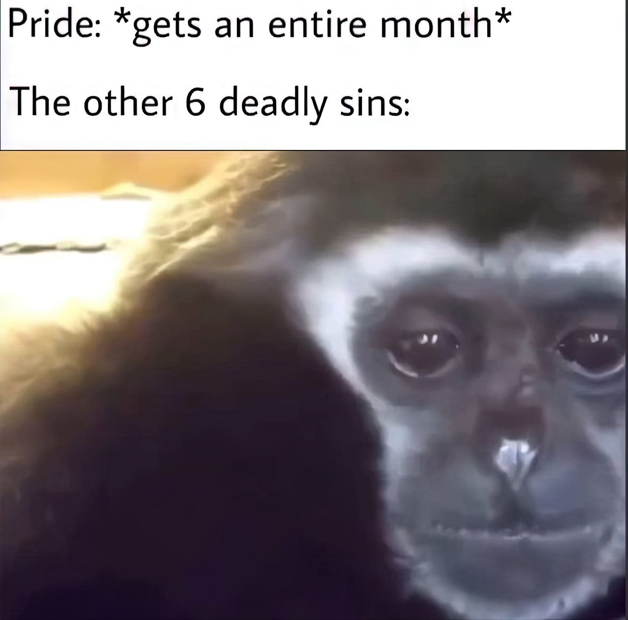 Pride: *gets an entire month* The other 6 deadly sins: