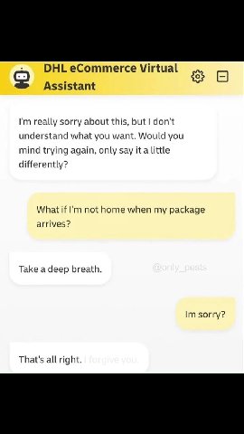 {= DHL eCommerce Virtual $ в I'm really sorry about this, but | don't understand what you want. Would you mind trying again, only say it a little
