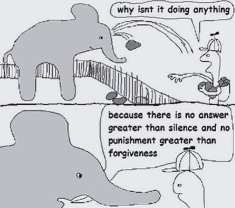 why isnt it doing anything lim because there is no answer greater than silence and no punishment greater than forgiveness