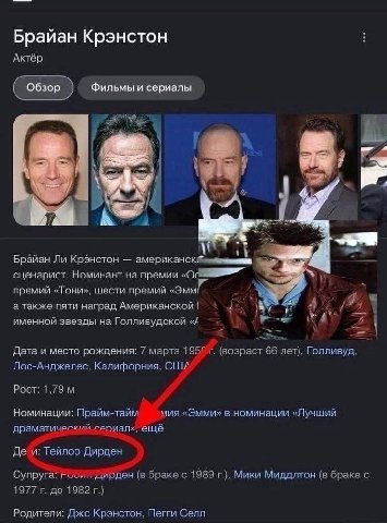 Брайан Крэнстон Актёр фильмы и сериалы Я i Брайан Ли сценарист. Номинант на премии премий «Тони», шести премий «Эмм а также пяти наград Американской 4 А именной звезды на Голливудской Дата и место рож