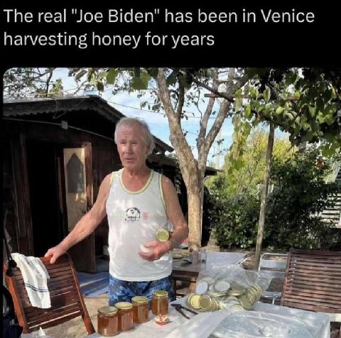 Тре real ‘Joe Biden" has been in Venice harvesting honey for years as и 4 НЕ.