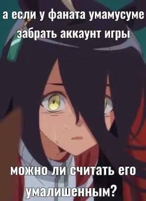 а если у фаната умамусуме забрать аккаунт игры можно ли считать его умалишенным?