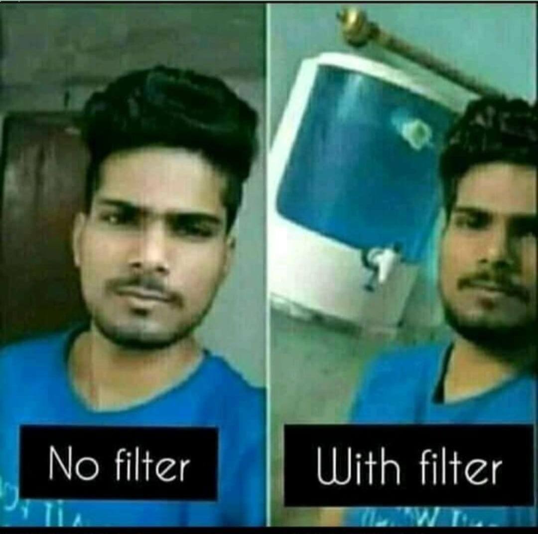 With filter No filter