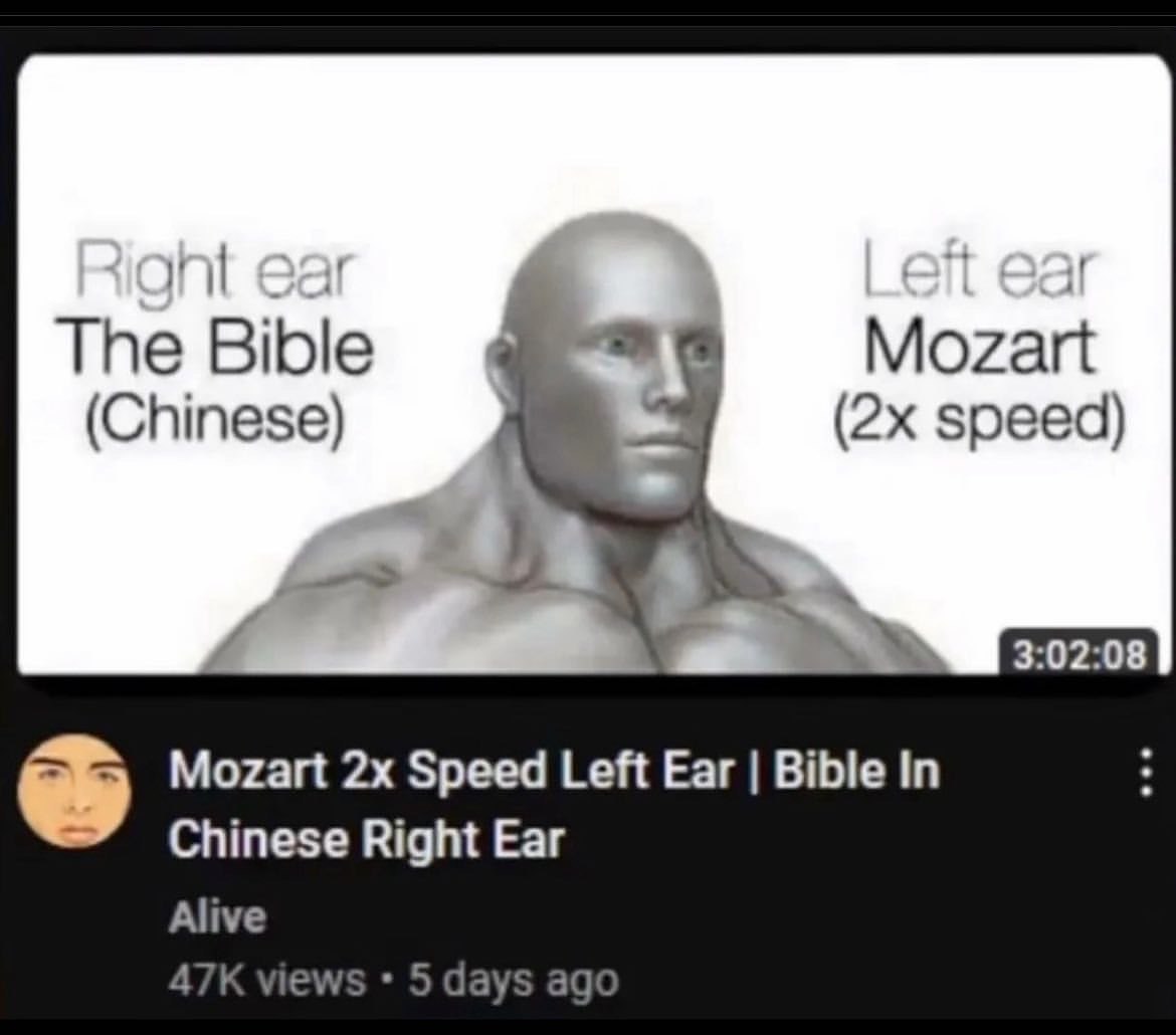 И 1] The Bible Mozart (Chinese) speed) 4 3:02:08 Mozart Speed Left Ear Bible In Chinese Right Ear Alive views 5 days ago